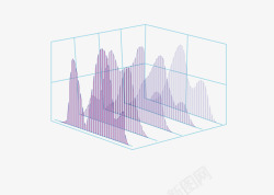 数据曲线图数据统计立体曲线图高清图片