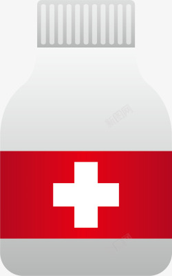 吃药治病药瓶卡通高清图片