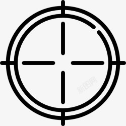 狙击手射击目标视线图标高清图片