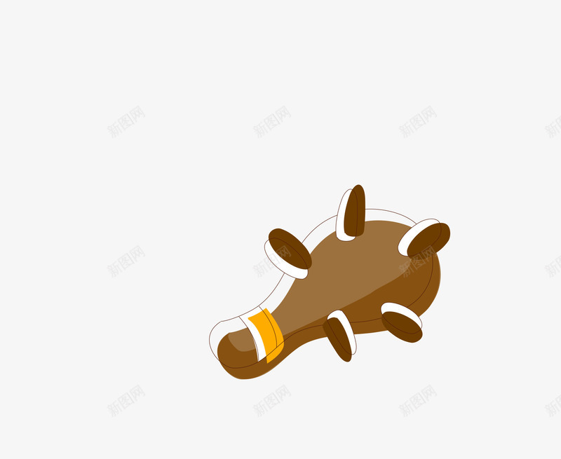 卡通棕色狼牙棒简图png免抠素材_88icon https://88icon.com 卡通 棍棒 棕色狼牙棒 武器 狼牙棒 简笔画