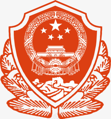 红色警徽logo矢量图图标图标