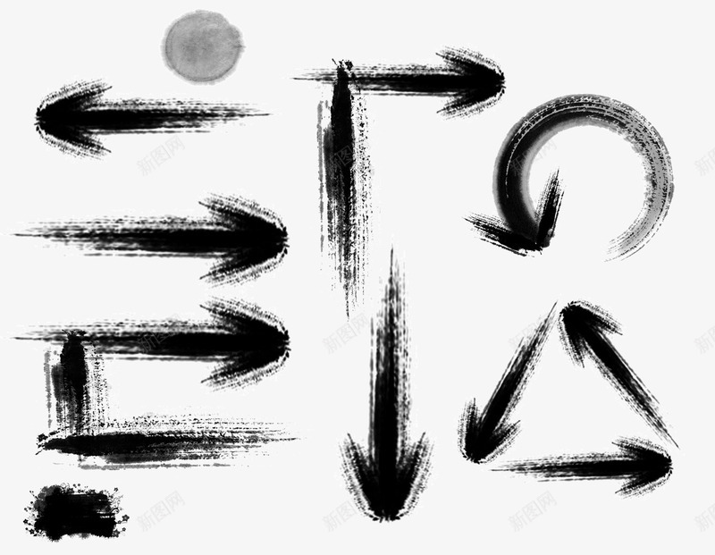 中国风水墨画箭头png免抠素材_88icon https://88icon.com 中国风 古风箭头 毛笔 水墨画 水墨画风素描免扣下载 箭头 箭头素材 箭头组合 箭头组合素材