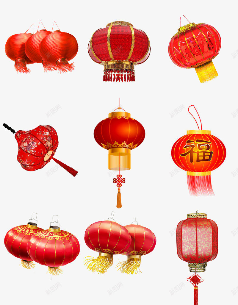 中国风喜庆节日灯笼合集psd免抠素材_88icon https://88icon.com 中国风 元宵 喜庆 庆祝 挂件 新年 灯笼 照明 猜灯谜 装饰