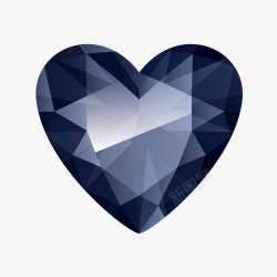 深蓝色钻石彩色钻石装饰元素高清图片