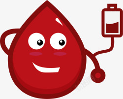 红色微笑献血血滴素材