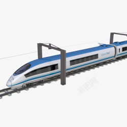 蓝色图案高速列车蓝色图案高速列车高清图片