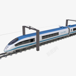 高铁图案蓝色图案高速列车高清图片
