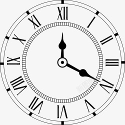 时钟复古罗马数字失踪高清图片
