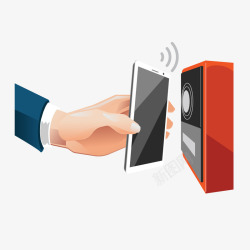 NFC感应扁平化手机感应支付界面高清图片