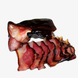 烟熏腌肉腊猪脸猪头肉高清图片