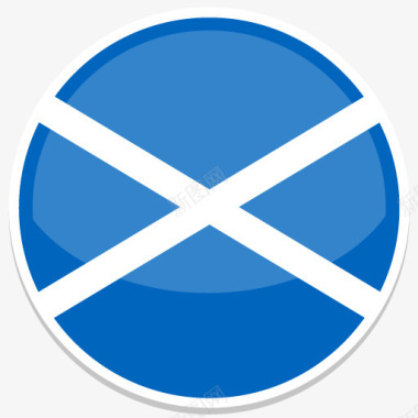 苏格兰平圆世界国旗图标集图标