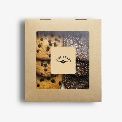 食品外包装设计饼干包装psd分层牛皮纸包高清图片