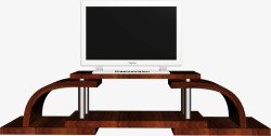 棕色木纹电视柜家具素材
