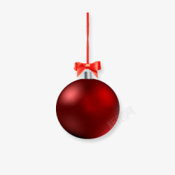 圣诞节发光珠子红色喜庆球装饰灯元素高清图片