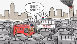 市区市区严重堵车高清图片