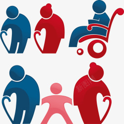 坐轮椅人物人物小人图标高清图片