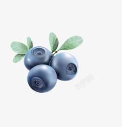 熊果苷手绘平面熊果苷蓝莓高清图片