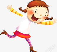 奔跑的小女孩奔跑的小女孩快乐六一儿童节高清图片