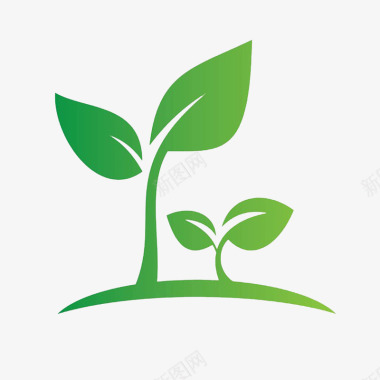 保护卡通绿色的无毒的小树苗图标图标