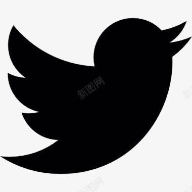 社交软件介绍推特标志的轮廓图标图标