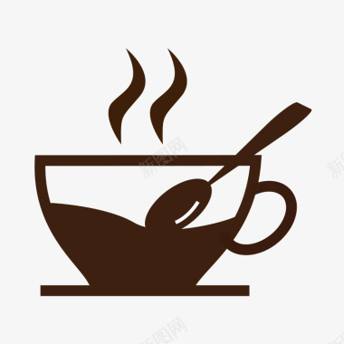 香喷喷的烤鱼热咖啡图标元素图标