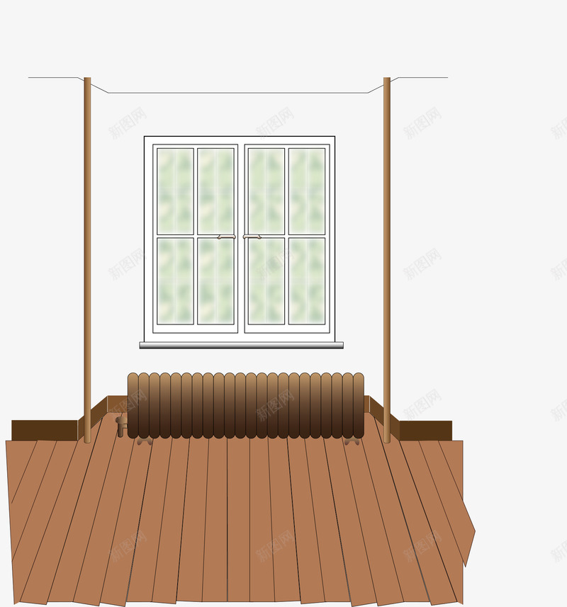 房屋png免抠素材_88icon https://88icon.com 免费矢量下载 地板 建筑 房屋 插画 木板