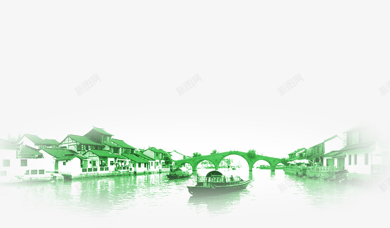绿色水墨江南端午节png免抠素材_88icon https://88icon.com 水墨 江南 端午节 绿色
