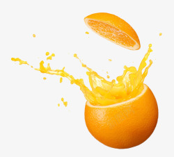 新鲜果汁橙子橙汁创意飞起广告宣传高清图片