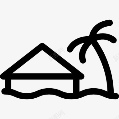 岛上的房子图标图标