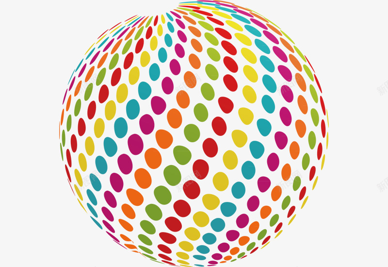 彩色立体科技球体png免抠素材_88icon https://88icon.com 免抠 圆形图案 科幻设计 科技banner 科技光球 立体球形