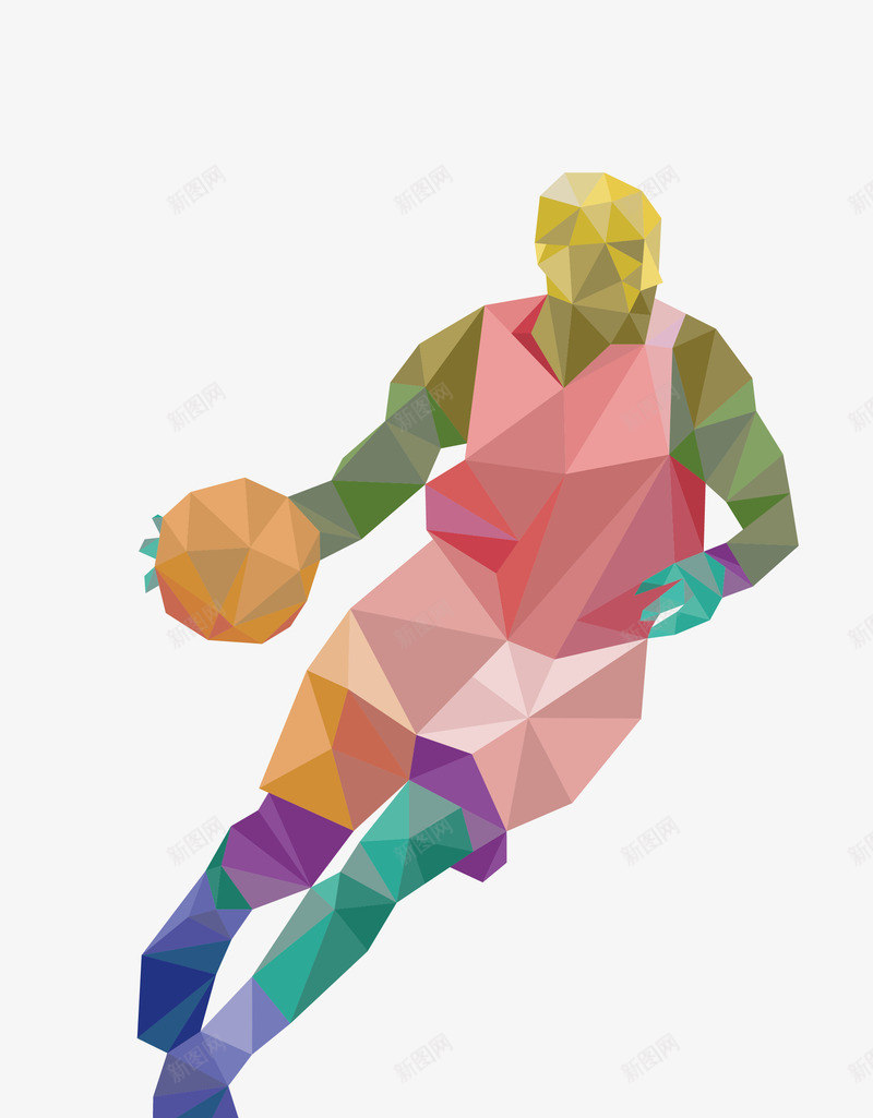 几何篮球运动员矢量图eps免抠素材_88icon https://88icon.com 彩色的剪影 打篮球 矢量几何篮球运动员 绚丽运动员 运动员 矢量图