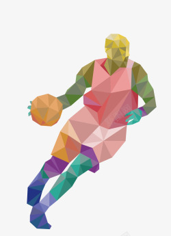 几何篮球运动员矢量图素材