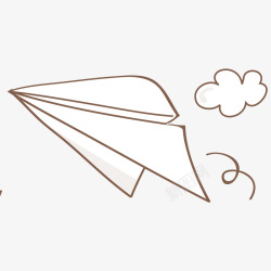 纸飞机图案手绘简笔纸飞机高清图片