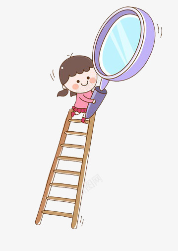 拿扩大镜的小女孩png免抠素材_88icon https://88icon.com 小女孩 拿扩大镜的小女孩 素材