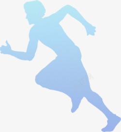 蓝色奔跑运动项目奥运会素材