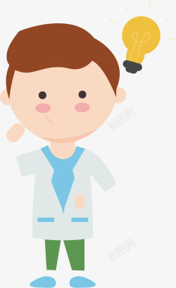 突然想到方法的男孩矢量图素材