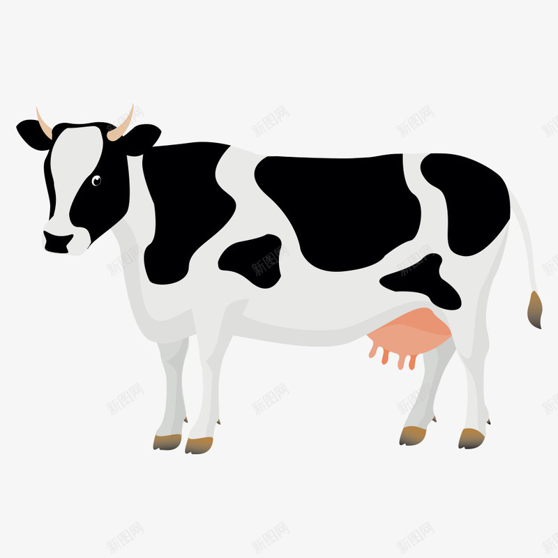 奶牛矢量图eps免抠素材_88icon https://88icon.com 动物 卡通动物 卡通奶牛 卡通矢量奶牛 奶牛 奶牛纹 矢量图 黑白牛
