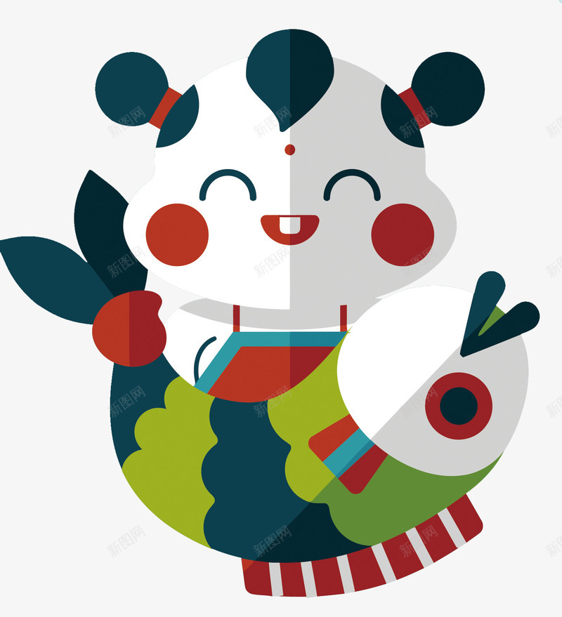 扁平化年画娃娃矢量图eps免抠素材_88icon https://88icon.com 卡通 年年有鱼矢量 年画 年画娃娃PNG矢量图 年画娃娃免扣PNG图 手绘 矢量图