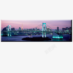 珠港澳大桥相框实物风景图素材