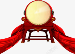 国庆节手绘中国风大鼓素材