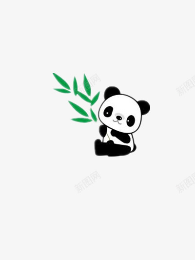 熊猫和竹子png免抠素材_88icon https://88icon.com 动物 可爱 国宝 手绘熊猫 熊猫眼 青竹叶