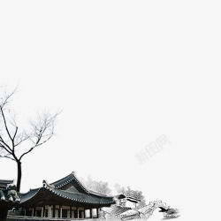 中国古建筑背景素材
