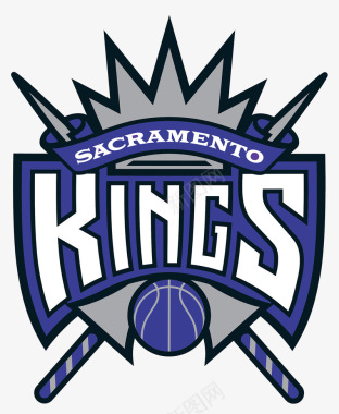简约卡通NBA萨卡拉门托国王队logo图标图标