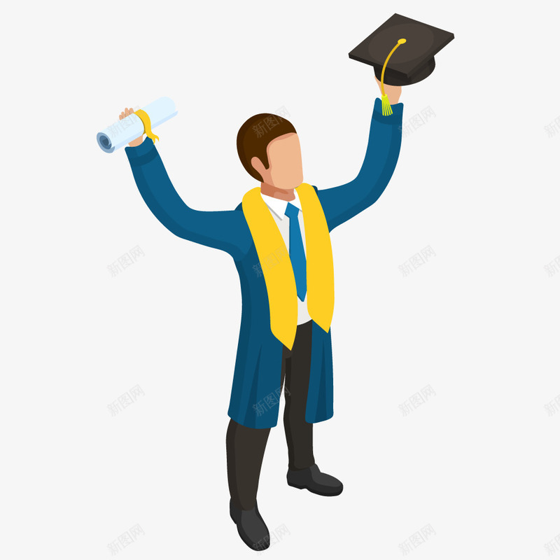 立体化卡通学生毕业季矢量图ai免抠素材_88icon https://88icon.com 上学 写论文 卡通 女学生 学习娃娃 教育 毕业季 看书 老师 运动 青少年 矢量图