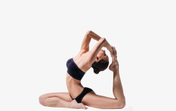 矢量瑜伽动作健身瑜伽少女高清图片