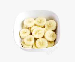 碗里的食材切片香蕉素材