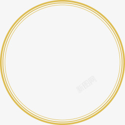 清新圆环黄色圆圈框架高清图片