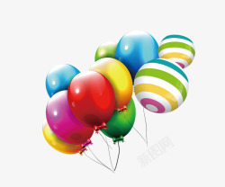 气球丝带1周年庆典活动海报高清图片
