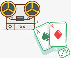游戏骰子休闲娱乐音乐电影游戏骰子扑克元矢量图图标高清图片