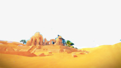 沙漠里的城堡素材